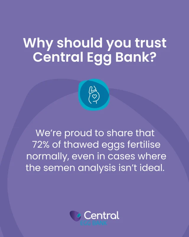 Why trust Central Egg Bank? 
Because we’re committed to care and backed by results. ❤️

We’re proud to share that 72% of thawed eggs fertilise normally, even in cases where the semen analysis isn’t ideal. 

This speaks to the quality of our donors, our careful screening process, and the experience of our scientific team when working with your IVF clinic. 

We know this journey isn’t always easy, but we’re here to make it a little more certain, and a lot more supported. Find out more at the link in our bio.

#centraleggbank #eggdonation #eggdonationaustralia #infertility #fertility #ivf #fertilityjourney #eggdonor #fertilitysupport #ivfpregnancy #buildingfamilies #pregnancy #pregnancyeducation #eggdonorinformation #eggdonoragency #eggdonoragencyaustralia #family #fertilityinformation #fertilityeducation #fertilityterms #fertilitytips #fertilityhealth